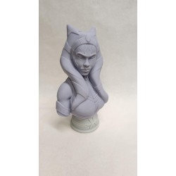 Ahsoka Tano Bust 6 Inch Unpainted Statue Star Wars Collectible